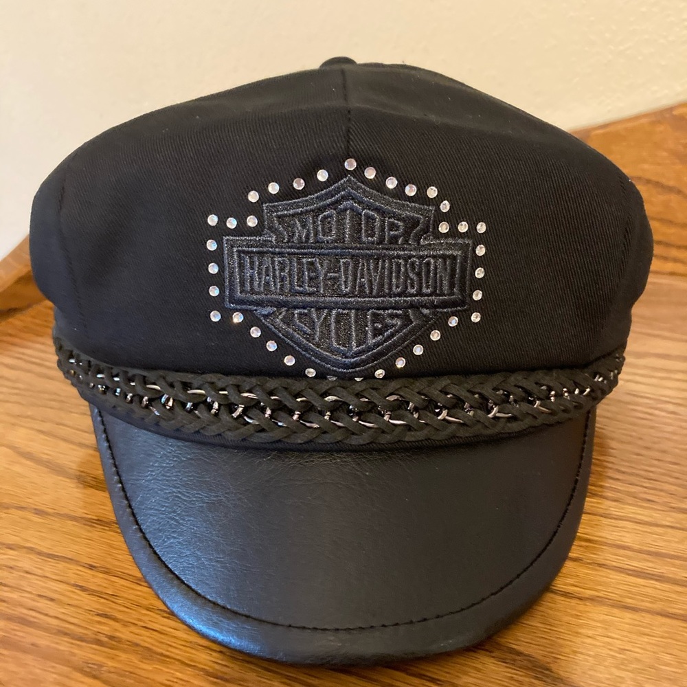 Harley Davidson Ladies flat top cap w/Bling